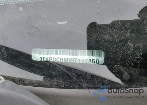 2016 Dodge Journey Sxt z USA, uszkodzony, nr VIN 3C4PDCBB8GT177850